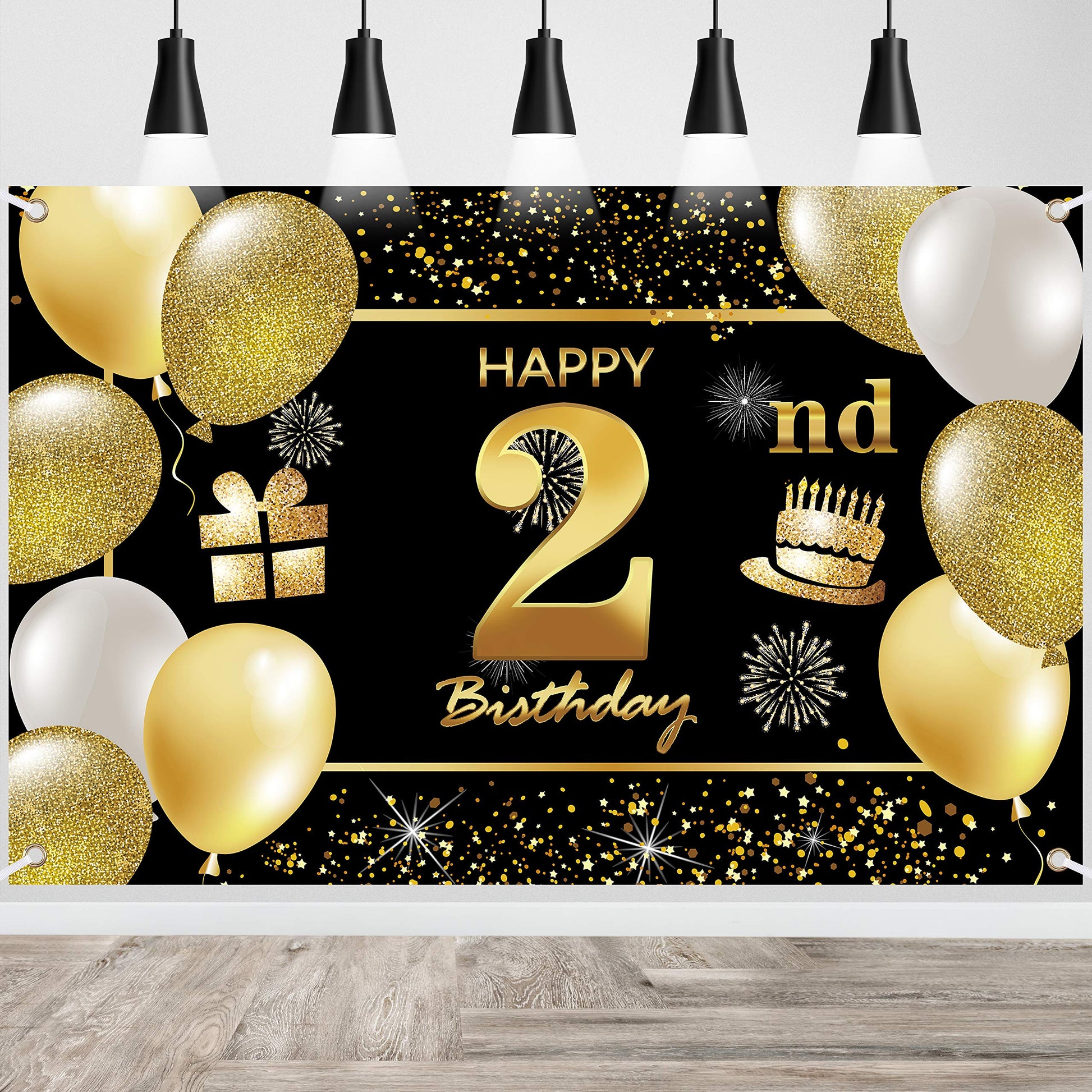 2Nd Happy Birthday Banner Birthday Decorations For Men Birthday Party Decorations Birthday Backdrop