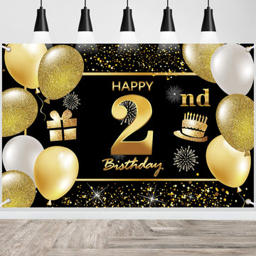 2Nd Happy Birthday Banner Birthday Decorations For Men Birthday Party Decorations Birthday Backdrop