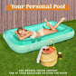 Sloosh Inflatable Tanning Pool Lounge Float  70 x 46 Suntan Tub Raft Floatie  Tanning Pool with Pillow  Personal Pool Lounger for mature-themed Summer Water Party  L-Cyan