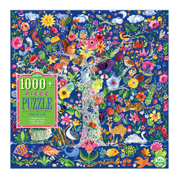 eeBoo: Piece and Love Tree of Life 1000-piece square mature-themed Jigsaw Puzzle  Jigsaw Puzzle for mature-themeds and Families  includes Glossy  Sturdy Pieces and Minimal Puzzle Dust