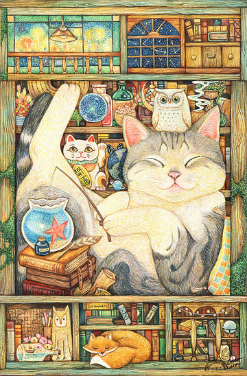Pintoo Jigsaw Puzzles 600 Piece for Adults - Cotton Lion - Break Time - Easy Storage Snug Interlocking Plastic Puzzle No Glue Re