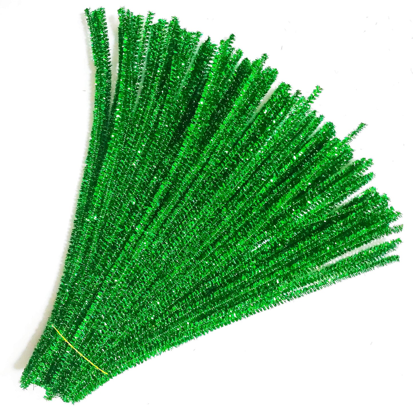 Carykon 200 PCS Glitter Tinsel Creative Arts Stems Pipe Cleaners-12 Inch (Green)