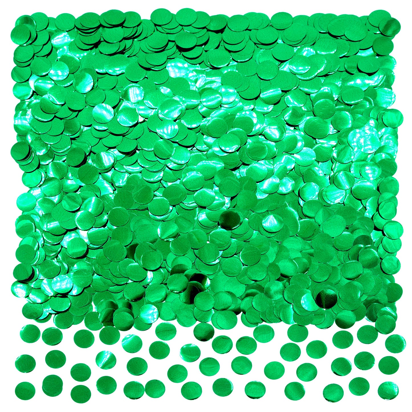 Green Foil Metallic Round Table Confetti Decor - Summer Tropical Jungle Safari Baby Shower Birthday Party Mylar Scatter Confetti