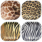 Havercamp Jungle Safari Party Plates! 16 Large Dinner Plates in Authentic, Life-Like Jungle Animal Hides! 4 ea. Leopard, Tiger, 