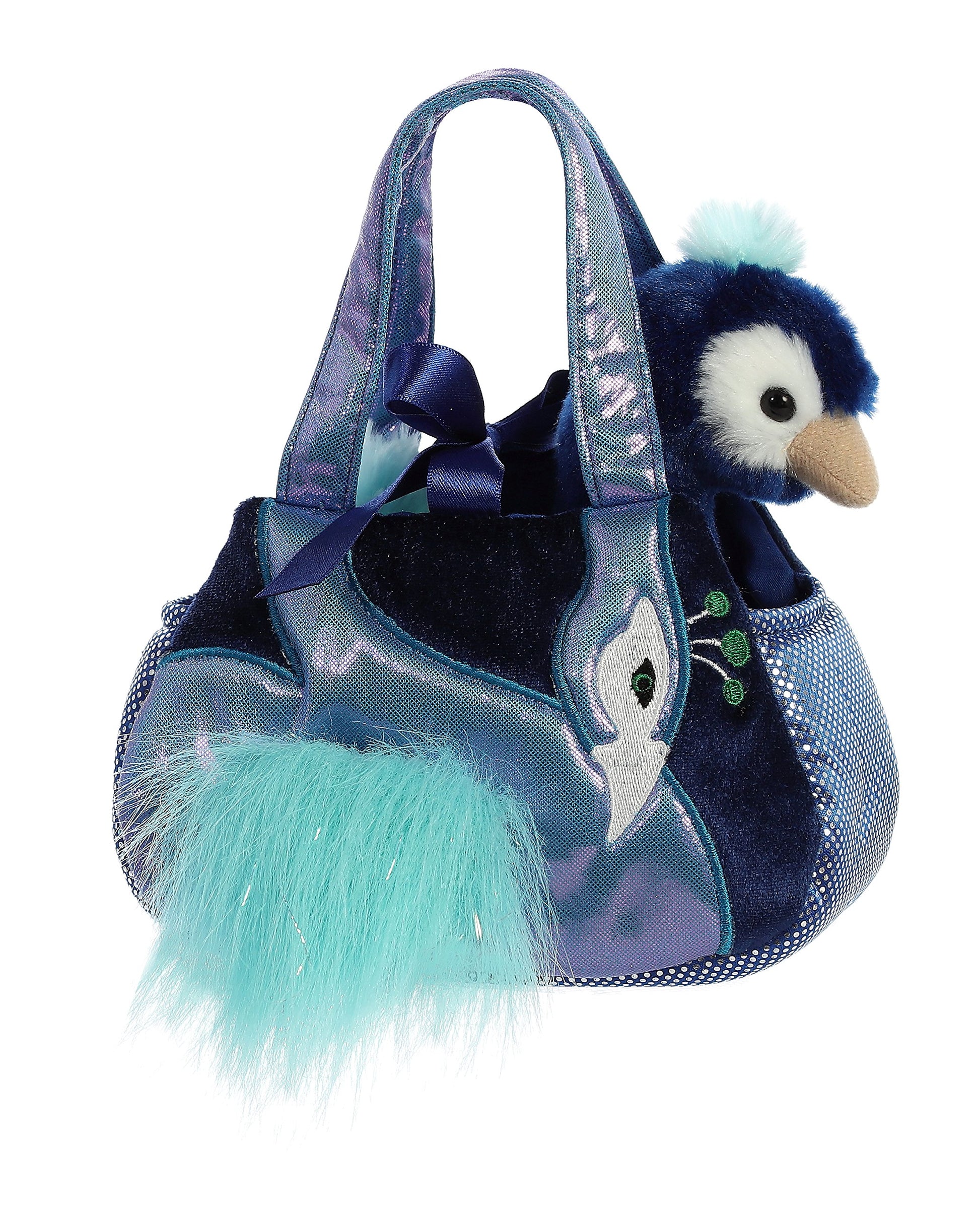 Aurora® Fashionable Fancy Pals™ Mora Peacock™ Stuffed Animal - On-The-Go Companions - Stylish Accessories - Multicolor 7 Inches
