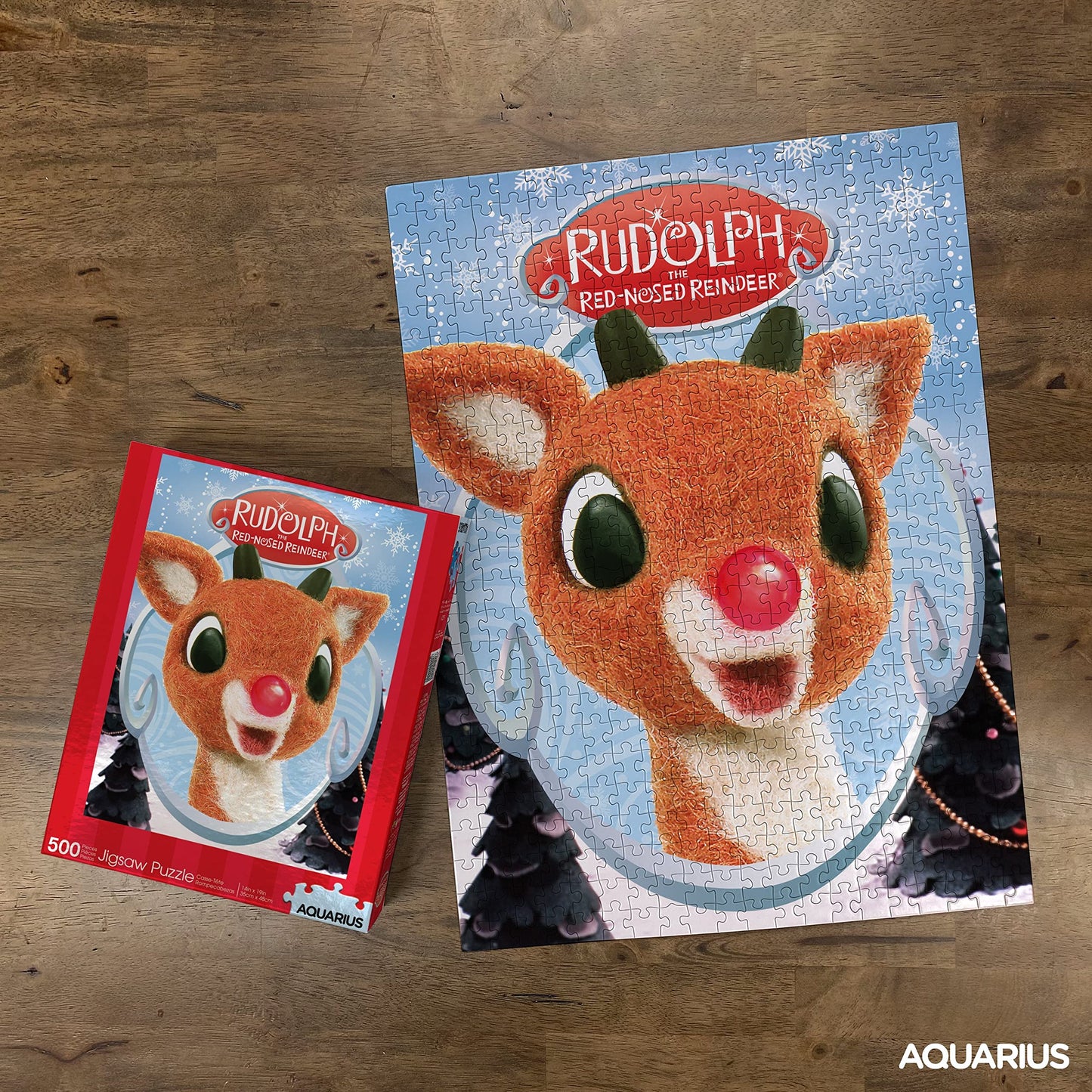 Aquarius Rudolph The Red-Nosed Reindeer Puzzle (500 Piece Jigsaw Puzzle) - Glare Free - Precision Fit - Officially Licensed Rudolph Merchandise & Collectibles - 14 X 19 Inches