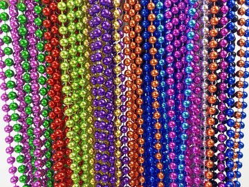 GiftExpress 72 pack Mardi Gras Beads Bulk, Mardi Gras Beads Necklaces Assortment, Throw Beads in Bulk, Gasparilla beads