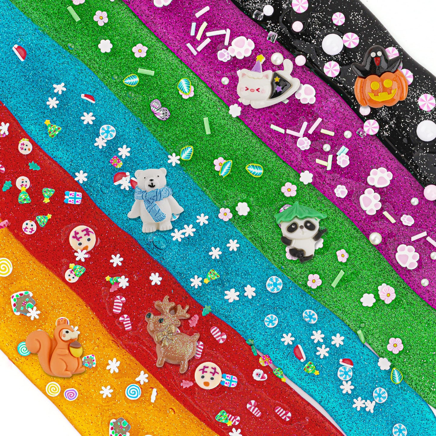 6 Pack Animal Slime Kit, 20 Fl Oz Glitter Slime For Kids, Good Stretchy & Non-Sticky Crunchy Slime Pack, Slime Party Favors Sens