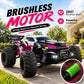 ZNLYRION RC Car Off-Road Monster 4WD Truck 2.4GHz 3-Speed Adjustable Remote Control Car with LED Headlights, All Terrain Big Tire Hobby RC Vehicle 2 Rechargeable Batteries RTR Toy for Adults Teens