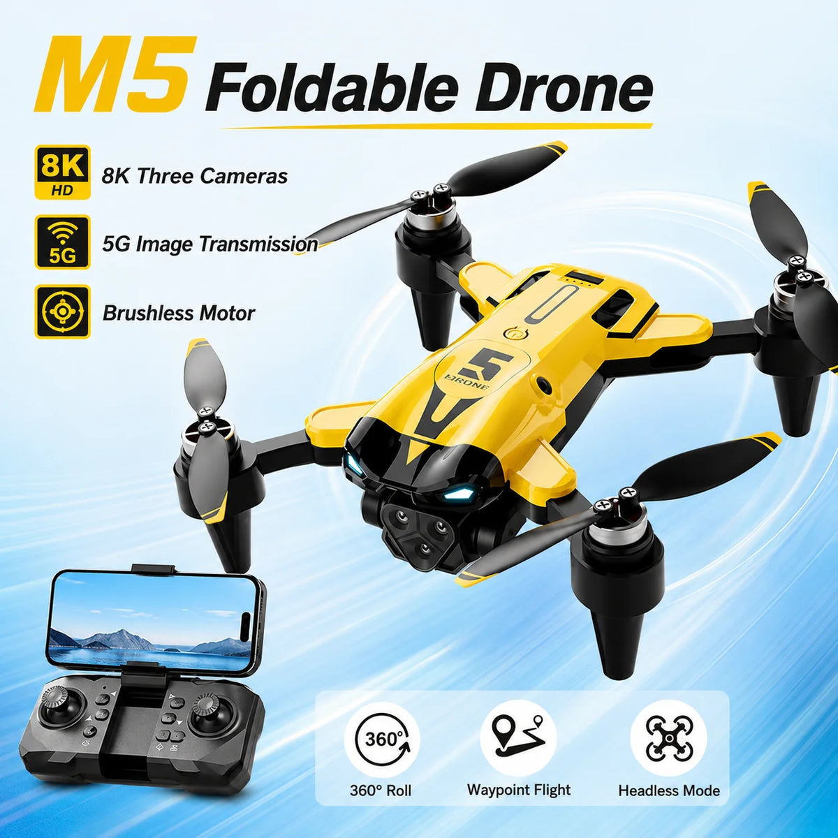 ZNLYRION  Mini Full Protective Drone YL3PK With 2.4 Inch Screen Remote Dual Camera Optical Flow Hover 2 Batteries Indoor RC Quadcopter