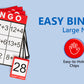 Assistex Large Text Bingo Games for Seniors – 11 Double Sided Board Games for Dementia Patients – Easy to Hold Alzheimer's Games