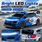 ZNLYRION RC Drift Car SG718 1: 24 Scale 4WD With Replaceable Racing Drift Tires LED Headlights Taillight Sport Rear Wing Remote Control Racing Vehicle Toy