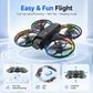ZNLYRION Mini Drone K200MAX Full Protected  With LCD Screen Remote 180 Electric Adjustable Camera Brushless Motor Optical Flow Hover RGB Colorful Light RC Quadcopter