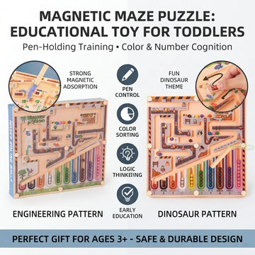 A magnetic maze advanced rolling ball math logic thinking classification cognitive educational toy for early childhood education, visual and intellectual development, hands-on and brain use