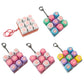 Keyboard Fidget Toys LED Crystal Keycap Keychain Stress Relief Fingertip Gadget Decompression Toys Clicker Fidget Toy