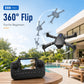 ZNLYRION 480PFoldable FPV Drone with Screen Remote Dual Camera Altitude Hold Headless Model LED Night Light
