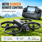 ZNLYRION  Mini Full Protective Drone YL3PK With 2.4 Inch Screen Remote Dual Camera Optical Flow Hover 2 Batteries Indoor RC Quadcopter