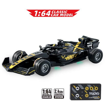Hotfree 1/64 Mini RC F1 Racing Car, Pocket Size 2.4GHz Portable Drift Car with Remote & App Control, USB Rechargeable Formula Ra