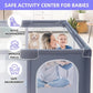 Baby Playpen, Extra Large Play Yard for Indoor & Outdoor Use, 360° Visibility Safe Play Area for Toddlers & Infants