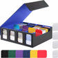 Card Storage Box, Holds 2400+ Single Sleeved Cards, Includes 4 Card Stoppers and 24 Card Dividers, Suitable for TCG Trading Card