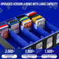 Card Storage Box, Holds 2400+ Single Sleeved Cards, Includes 4 Card Stoppers and 24 Card Dividers, Suitable for TCG Trading Card