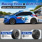 ZNLYRION RC Drift Car SG718 1: 24 Scale 4WD With Replaceable Racing Drift Tires LED Headlights Taillight Sport Rear Wing Remote Control Racing Vehicle Toy
