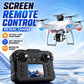 ZNLYRION Brushless Drone KY102 With Screen Remote 360 Obstacle Avoidance HD Dual Camera Optical Flow Hover Color LED Light RC Aerial Quadcopter