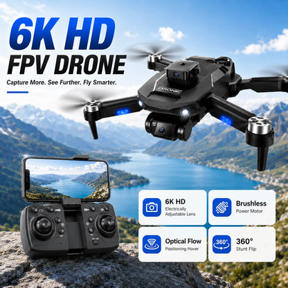 ZNLYRION Brushless Drone F196  4K Dual Camera 360° Obstacle Avoidance Optical Flow Positioning 20Mins Flight Time WIFI FPV RC Quadcopter