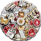 50/100PCS Gold&Red Y2k Stickers Lucky Girls DIY Stickers Scrapbooking Phone Luggage Skateboard Waterproof Coquette PVC Decals