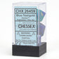 Chessex Manufacturing Chx26459 Blue & Teal Cube Gemini No7 Dice  Gold Numbers - Set Of 7