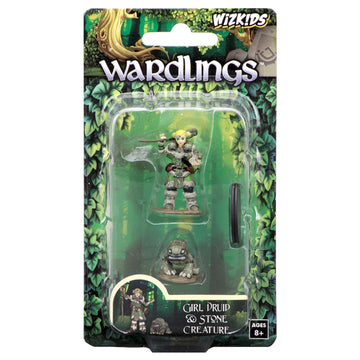 Wizkids Wzk73314 Girl Druid & Stone Creature Miniatures Pre-Painted Minis Wardlings