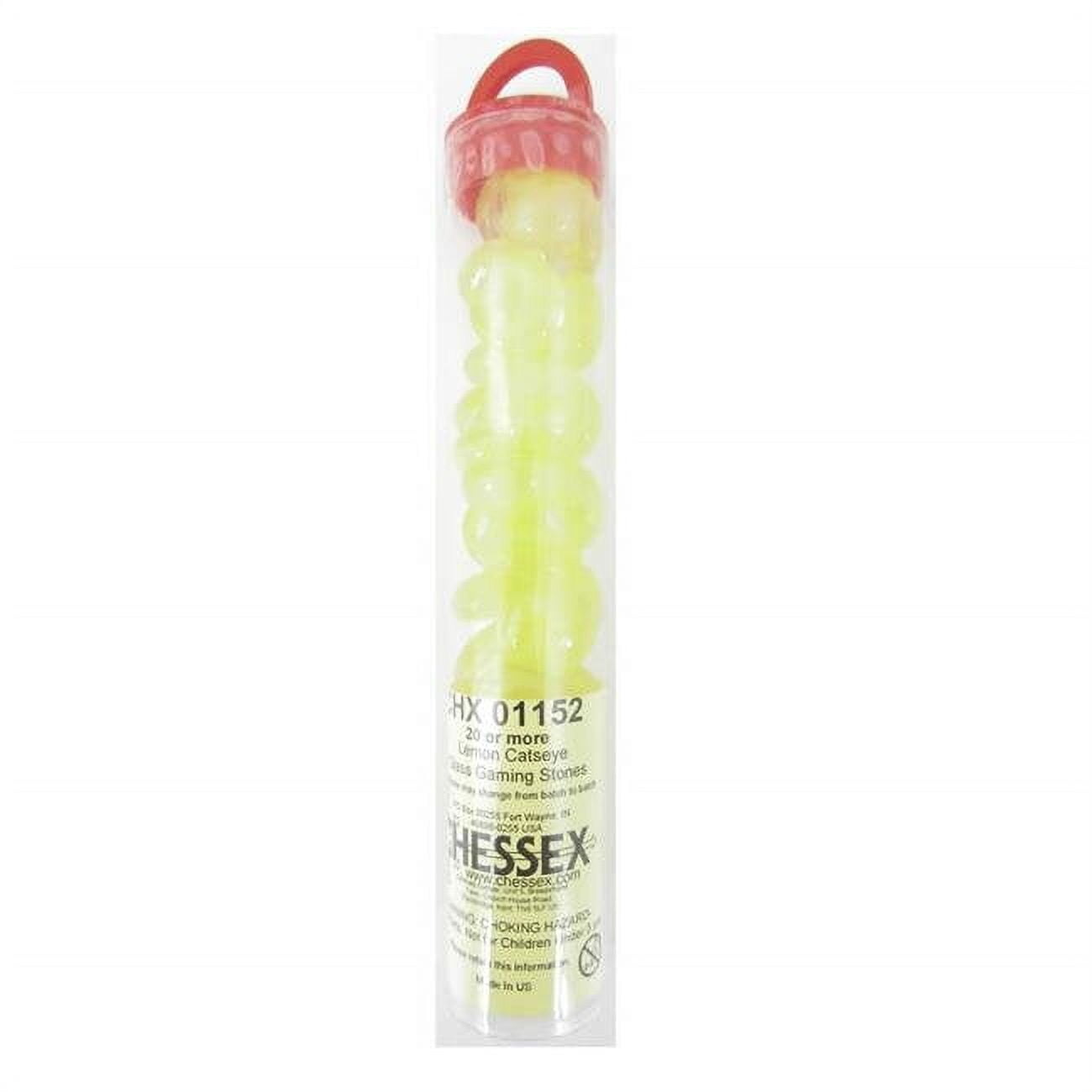 Chessex Manufacturing Chx01152 Glass Stones Tube - Lemon Catseye  20 Stones