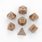 chessex Manufacturing cHX27024 Metal Dice with Black Numbers - copper  Set of 7