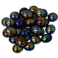 212 Main Glassstonestube - Black Opal Iridized Board Gaming Stone - 40 Piece