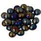 Chessex Glass Gaming Stones: Black Opal Iridized (40)