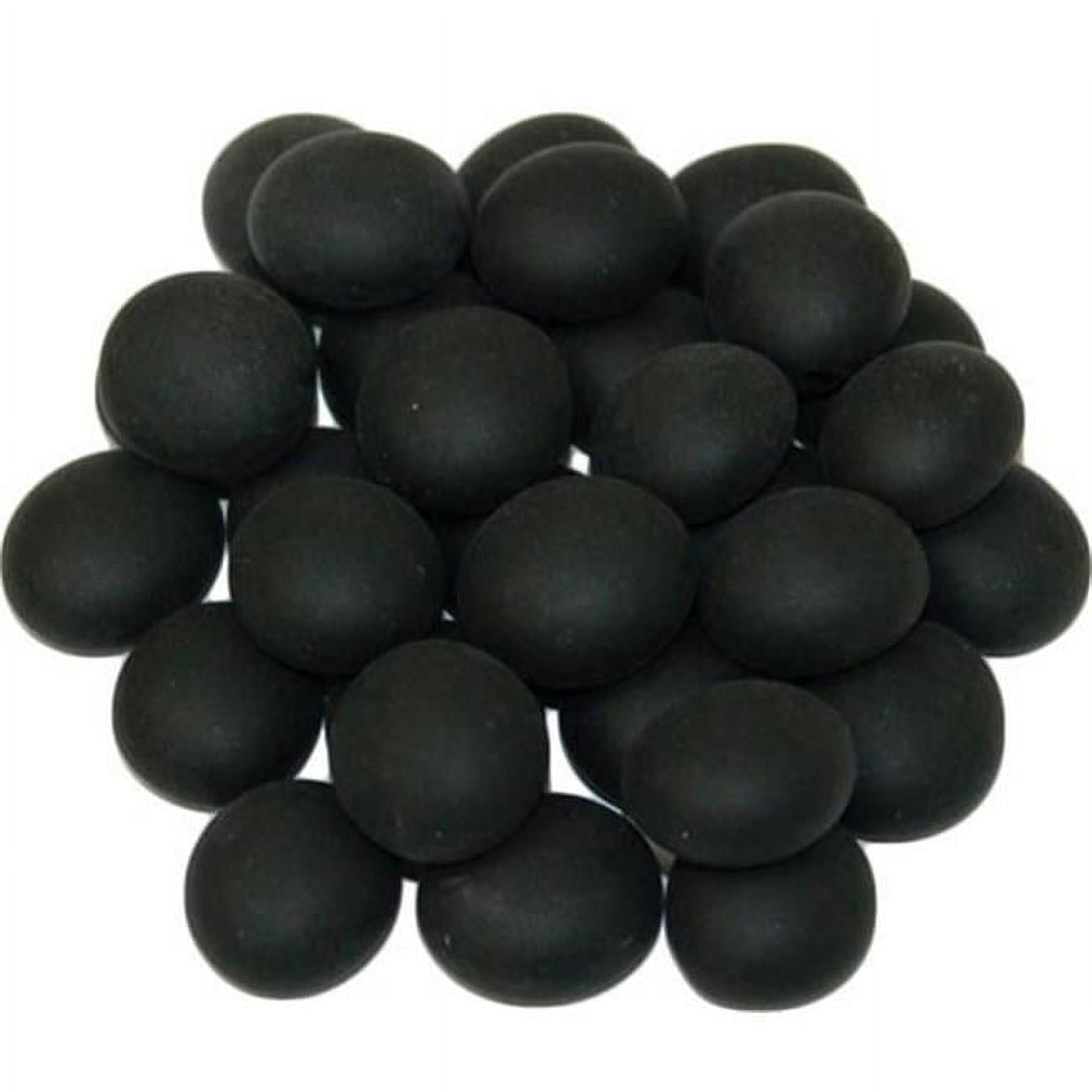 Chessex Manufacturing Chx01188 Glassstonestube - Black Opal Frosted  Board Gaming Stone - 40 Piece