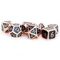 Metallic Dice Games Lic018 16 Mm Metal Enamel&#44 Board Game - Black & Copper - Set Of 7