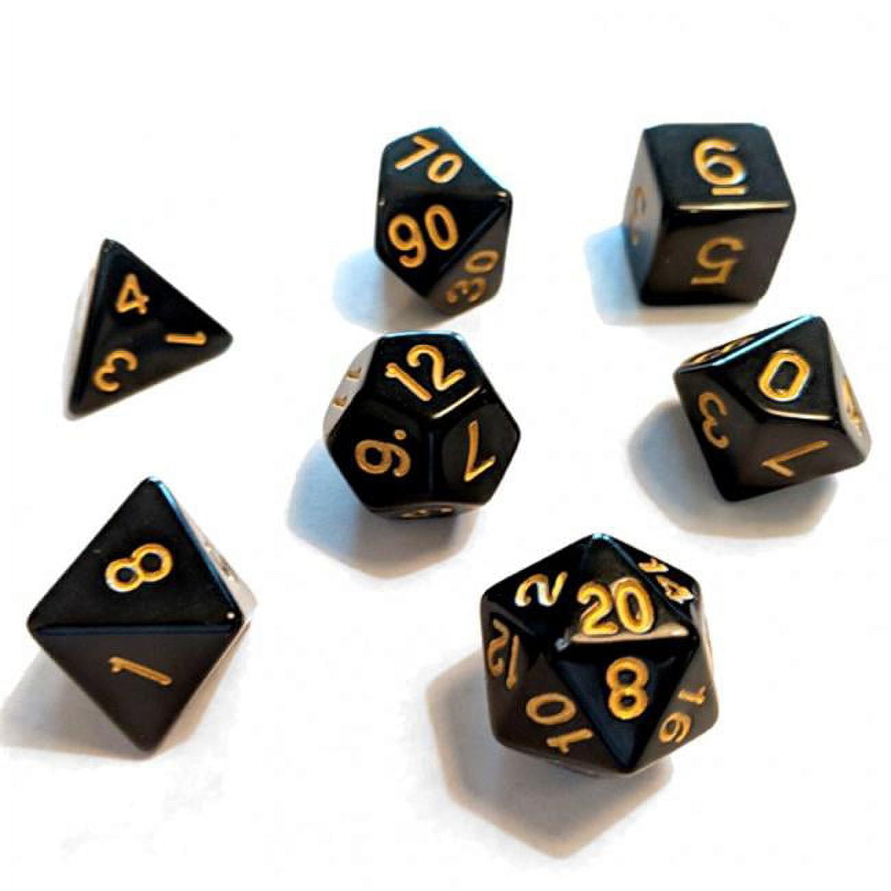 Sirius Dice Sdz000203 Sirius Dice - Black & Gold - Set Of 7