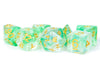 Metallic Dice games LIc709 Unicorn Icy Everglades Dice - Set of 7