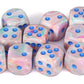 Chessex Manufacturing Chx27744 16 Mm D6 Cube Festive Dice - Pop-Art & Blue&#44 12 Piece