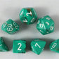 Chessex Manufacturing Chx27403 Marble Oxi-Copper & White Dice - Set Of 7