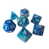 Chessex Manufacturing Chx27546 Festive Waterlily & White Dice - Set Of 7