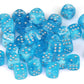 Chessex Manufacturing Chx27966 12 Mm D6 Cube Gnd Luminary Sky & Silver Dice - 36 Piece