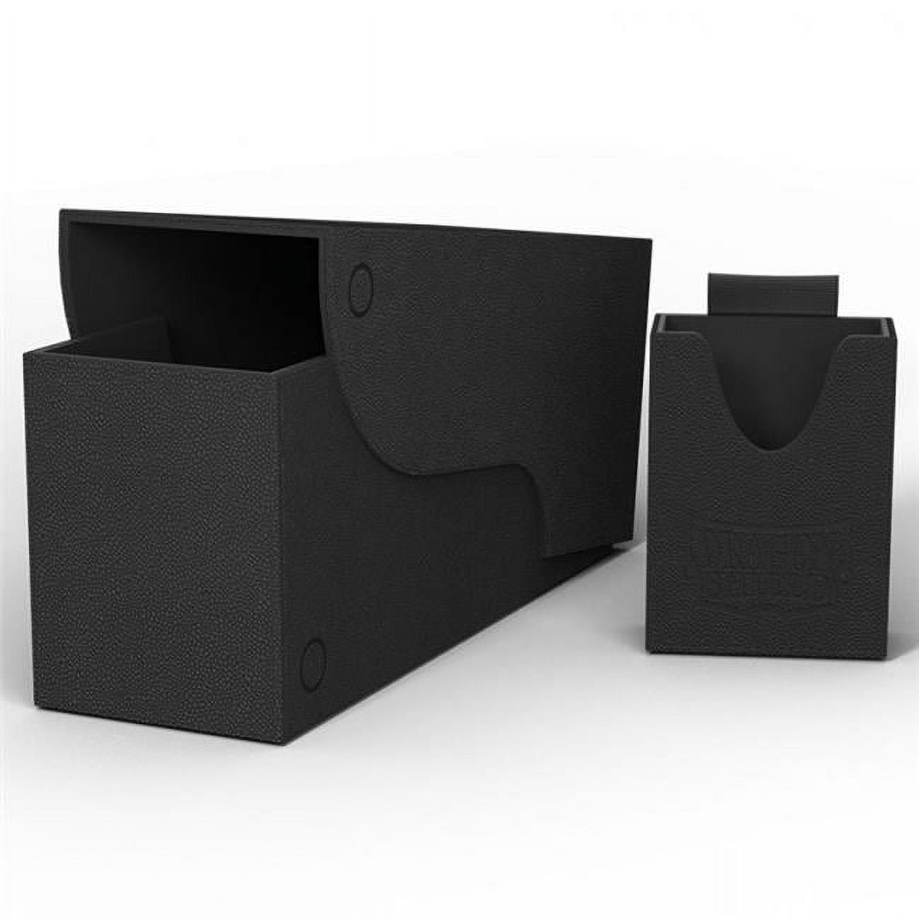 Arcane Tinmen Atm40406 Dragon Shield Durable Leather Deck Box  Black - 300 Count