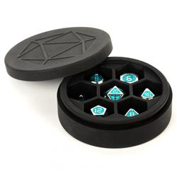Metallic Dice games LIc923 Silicone Round Dice case - Black