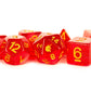 Metallic Dice games LIc721 Unicorn-Red Dice - 7 Piece