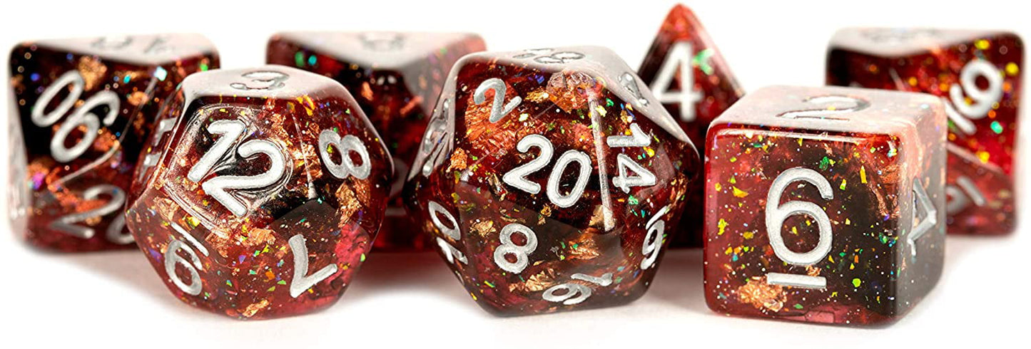 Metallic Dice Games Lic631 Eternal Fire Dice - Set Of 7