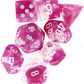 chessex cHX30042 cube Lab gemini Dice - Pink & White - Set of 7