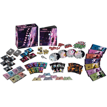 Horrible Guild Vampire The Masquerade - Vendetta Strategy Board Game, 3-5 Players, Paper, Multi Color, Model HG044