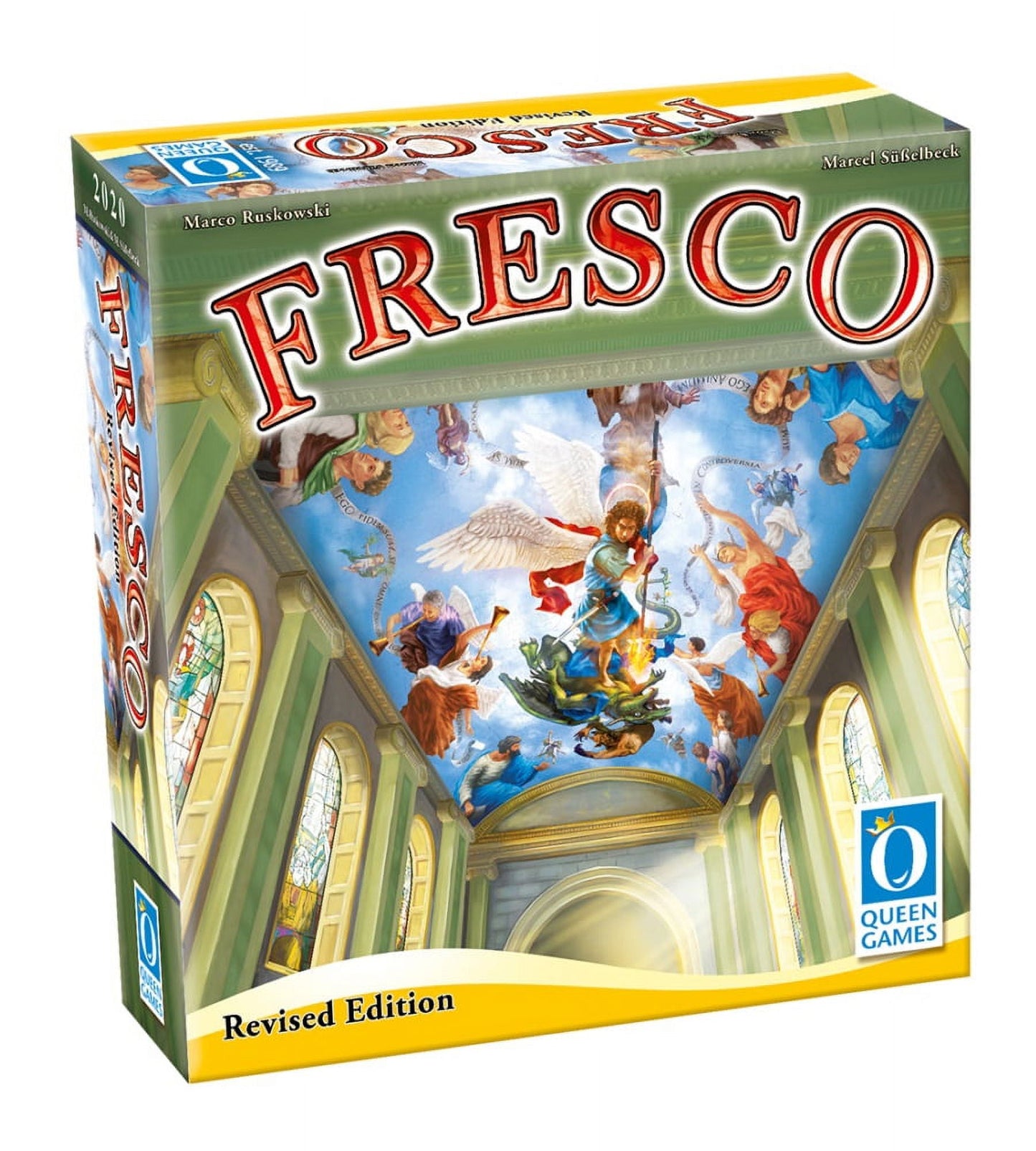 Queen Games Fresco Strategy Board Game, Art Restoration for 2-4 Players, Ages 10+, Multicoloured, Model 10582, Plastic Material